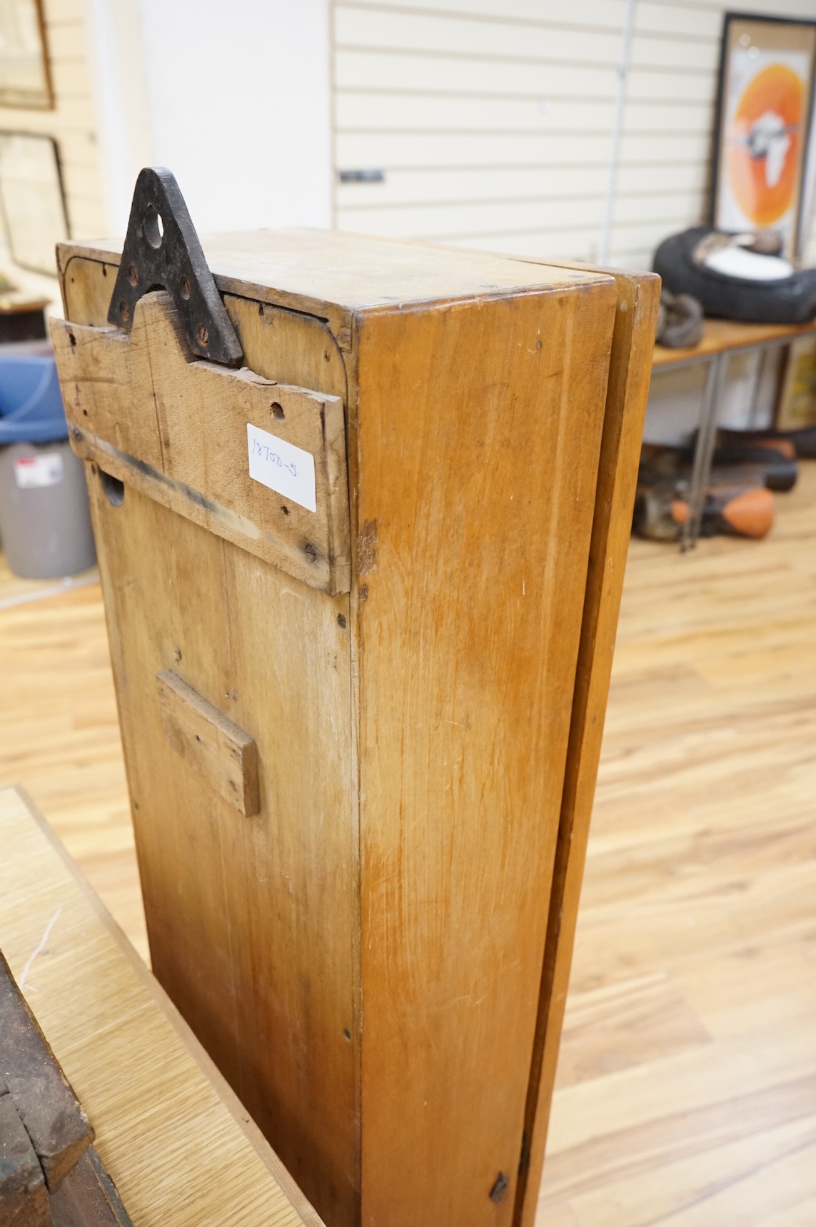 A floor standing Blick-Electric synchrome master clock, 128.5cm high x 29cm wide